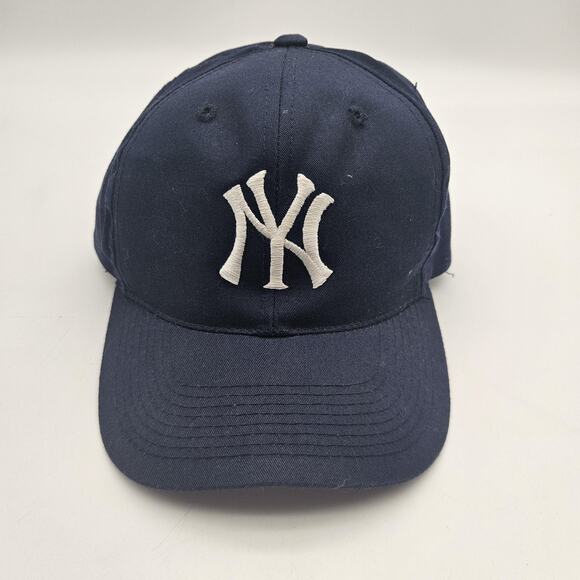New York Yankees Hat Cap Snap Back Mens Medium Blue White MLB Baseball - Picture 1 of 10